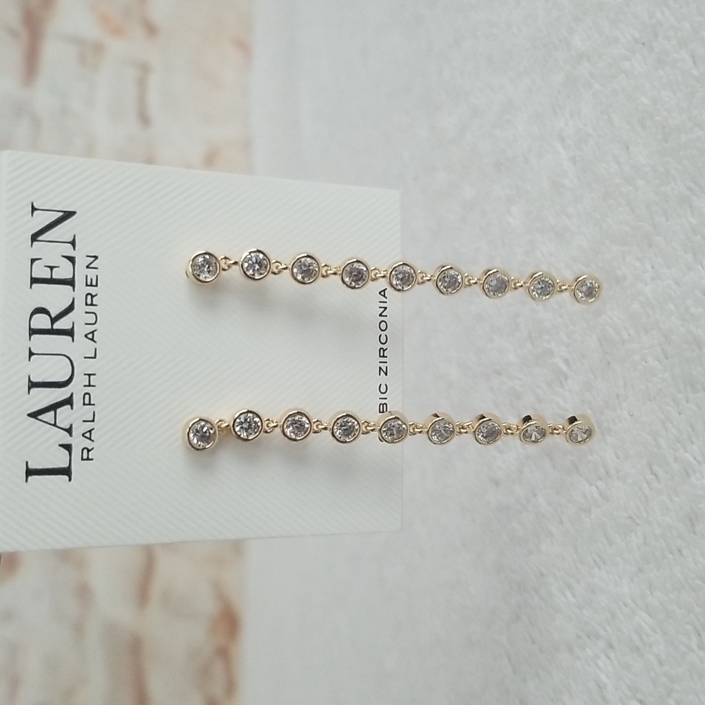 New Ralph Lauren Linear Drop Earrings